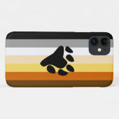 熊の足あと付きプライドフラグ Case-Mate iPhoneケース (裏面(横))