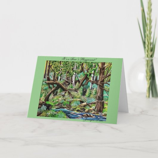 熊の遊び場のカード ノートカード (正面)