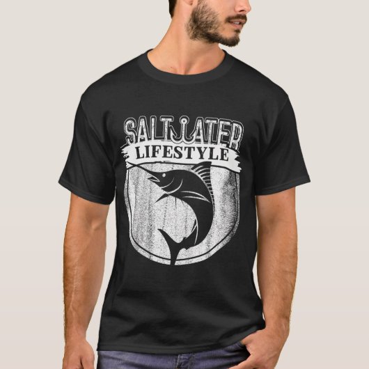 熊の釣り 釣り竿 Tシャツ (正面)