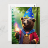 熊の魔法使い火棒 ポストカード (正面/裏面)