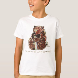 熊は冬眠を深く考える Tシャツ