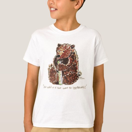 熊は冬眠を深く考える Tシャツ (正面)