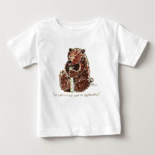 熊は冬眠を考える ベビーTシャツ (正面)