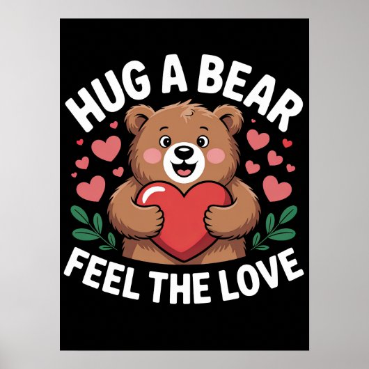 熊を抱きしめ感じて愛 ポスター (正面)