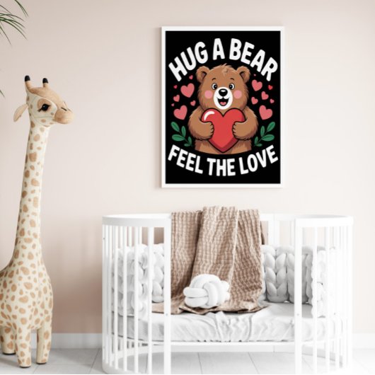 熊を抱きしめ感じて愛 ポスター