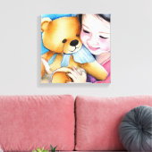 熊を抱き締める キャンバスプリント (インサイチュ (リビング))