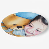 熊を抱き締める ペーパープレート (アングル)