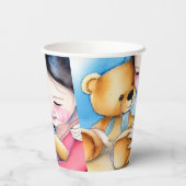 熊を抱き締める 紙コップ (裏面)