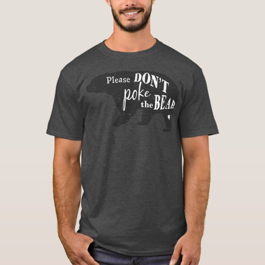 熊を突かないでハートヴィンテージt tシャツ (正面)