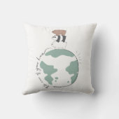 熊を裸で気に家を取れ クッション (裏面)