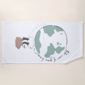 熊を裸で気に家を取れ ビーチタオル (正面)