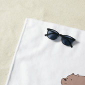 熊を裸で気に家を取れ ビーチタオル (インサイチュ)