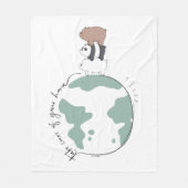 熊を裸で気に家を取れ フリースブランケット (正面)