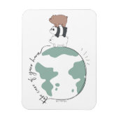 熊を裸で気に家を取れ マグネット (縦)