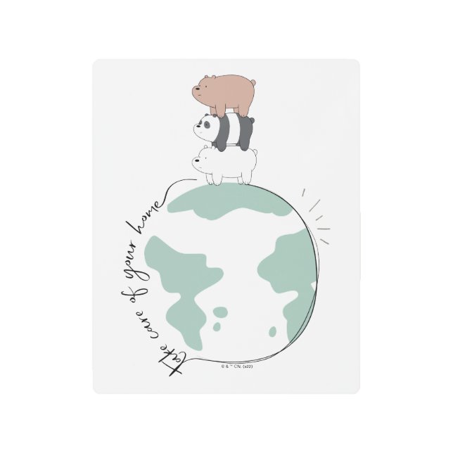 熊を裸で気に家を取れ メタルプリント (正面)