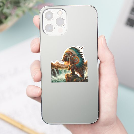 熊アステカ戦士 シール (スマートフォン)