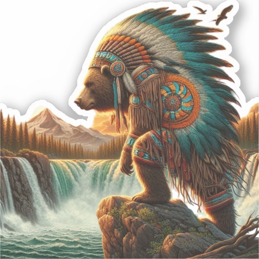 熊アステカ戦士 シール (正面)