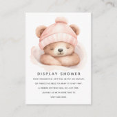 熊ギフト表示シャワー囲いカードを寄り添う エンクロージャーカード (正面)