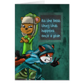 熊クールとキツネ動物誕生日 (正面)