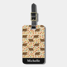 熊パーソナライズされた花柄