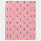 熊モダン素朴型 フリースブランケット (正面)