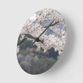 熊本の桜 ラウンド壁時計 (傾斜)