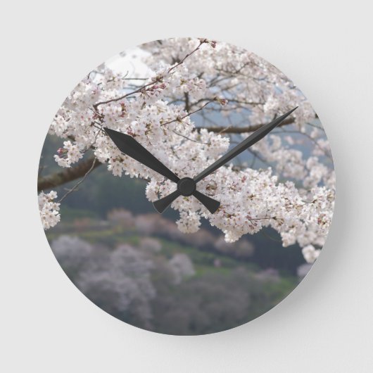 熊本の桜 ラウンド壁時計 (正面)