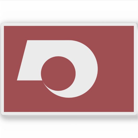 熊本県国旗 シール (正面)