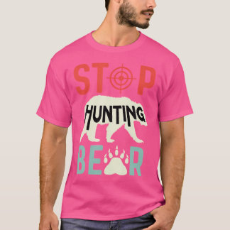 熊狩猟反対 動物愛護 Tシャツ