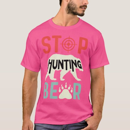 熊狩猟反対 動物愛護 Tシャツ (正面)