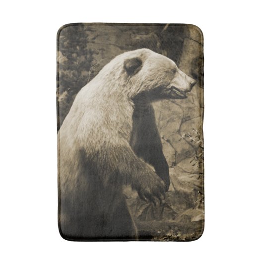 熊誇りを持った バスマット (正面縦)