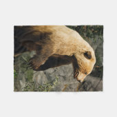 熊誇りを持った フリースブランケット (正面(横))