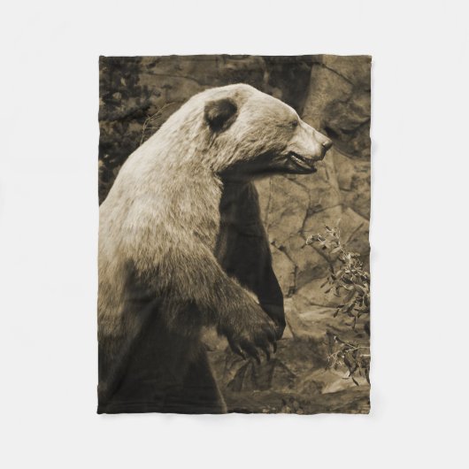 熊誇りを持った フリースブランケット (正面)