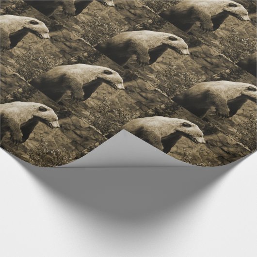 熊誇りを持った ラッピングペーパー (角)