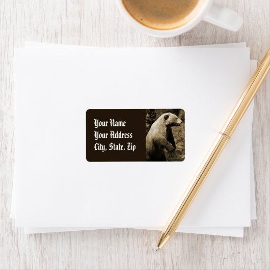 熊誇りを持った ラベル (インサイチュ)