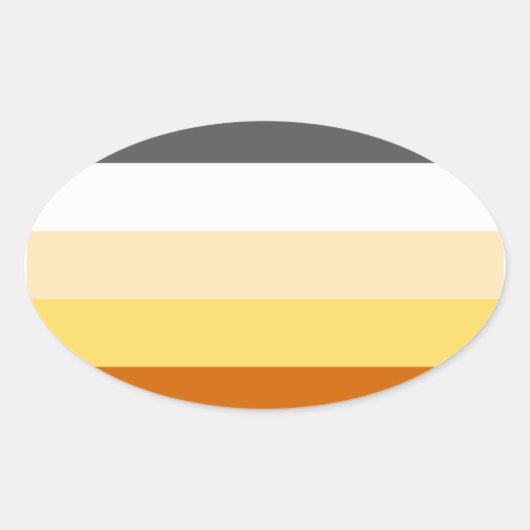 熊誇りを持った 楕円形シール (正面)