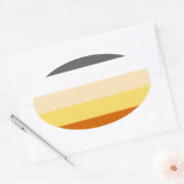 熊誇りを持った 楕円形シール (封筒)