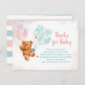 熊(くま)子(こ)が動物の本を公開するベビー インビテーションポストカード (正面/裏面)