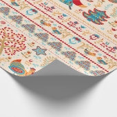 熊、狐、鶏、鶏、鶏、おとぎ ラッピングペーパー (角)