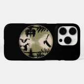 熊 鹿 鷲 月の森のシルエット Case-Mate iPhoneケース (裏面 (横))