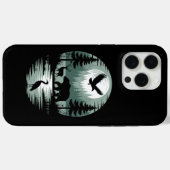 熊 鹿 鷲 月の森のシルエット Case-Mate iPhoneケース (裏面 (横))