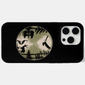 熊 鹿 鷲 月の森のシルエット Case-Mate iPhoneケース (裏面 (横))