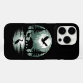 熊 鹿 鷲 月の森のシルエット Case-Mate iPhoneケース (裏面 (横))