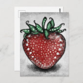 熟したいちご葉書 ポストカード (正面/裏面)