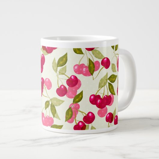熟したさくらんぼエスプレッソカップ ジャンボコーヒーマグカップ (正面右)