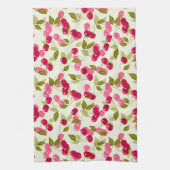 熟したさくらんぼ キッチンタオル (縦)