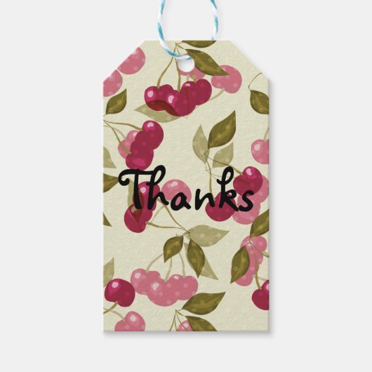 熟したさくらんぼ ギフトタグ (正面)
