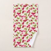 熟したさくらんぼ バスタオルセット (ハンドタオル)