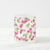 熟したさくらんぼ フロストグラスマグカップ (中央)