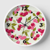 熟したさくらんぼ 壁時計 (正面)